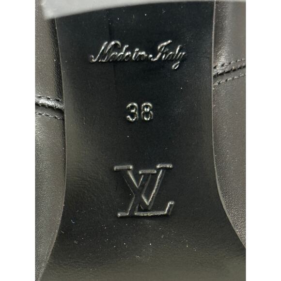 Louis Vuitton Star Trail Leather Ankle Boots Black Size 38 / US 7 NEW - Picture 11 of 13